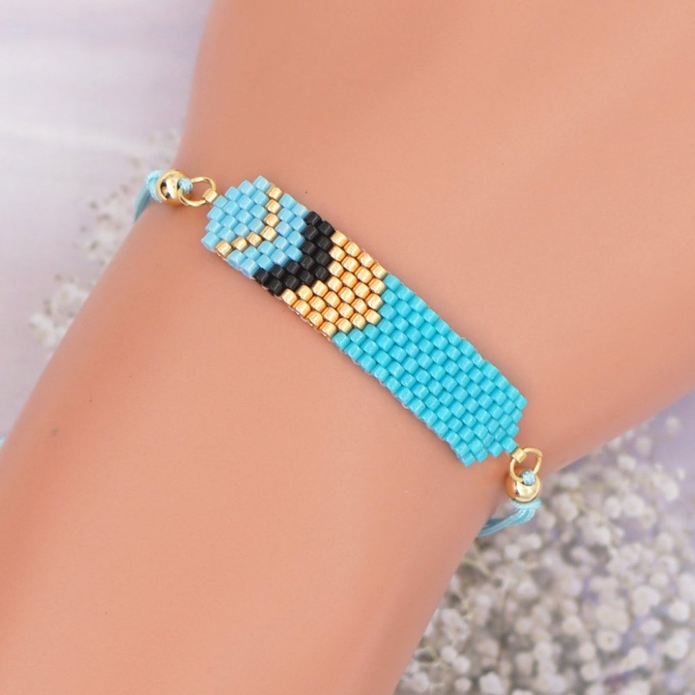 Woven miyuki/rice bead bracelet - Picture 4 of 9